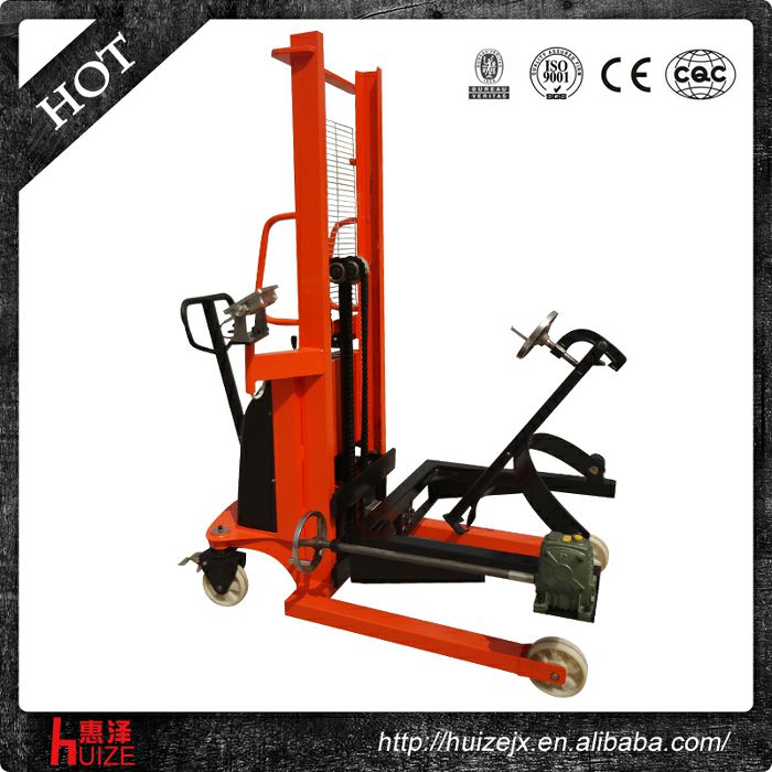 半電動(dòng)稱(chēng)重油桶車(chē)（夾鐵桶，手搖翻轉）